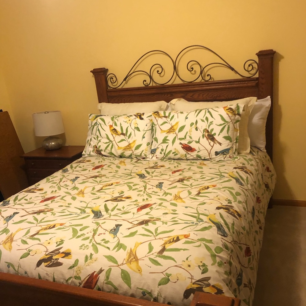 Pottery Barn Spring Sparrow Full/Queen Duvet/Shams